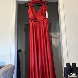 Red Flowing Gown 