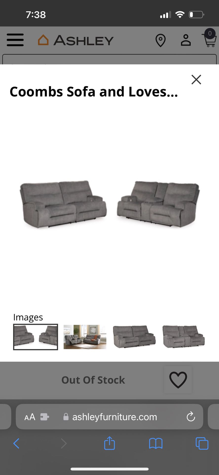 EUC | Ashley Furniture “Coombs” Reclining Couches | Grey 