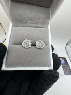 S925 silver moissanite earrings VVS1 GRA certified