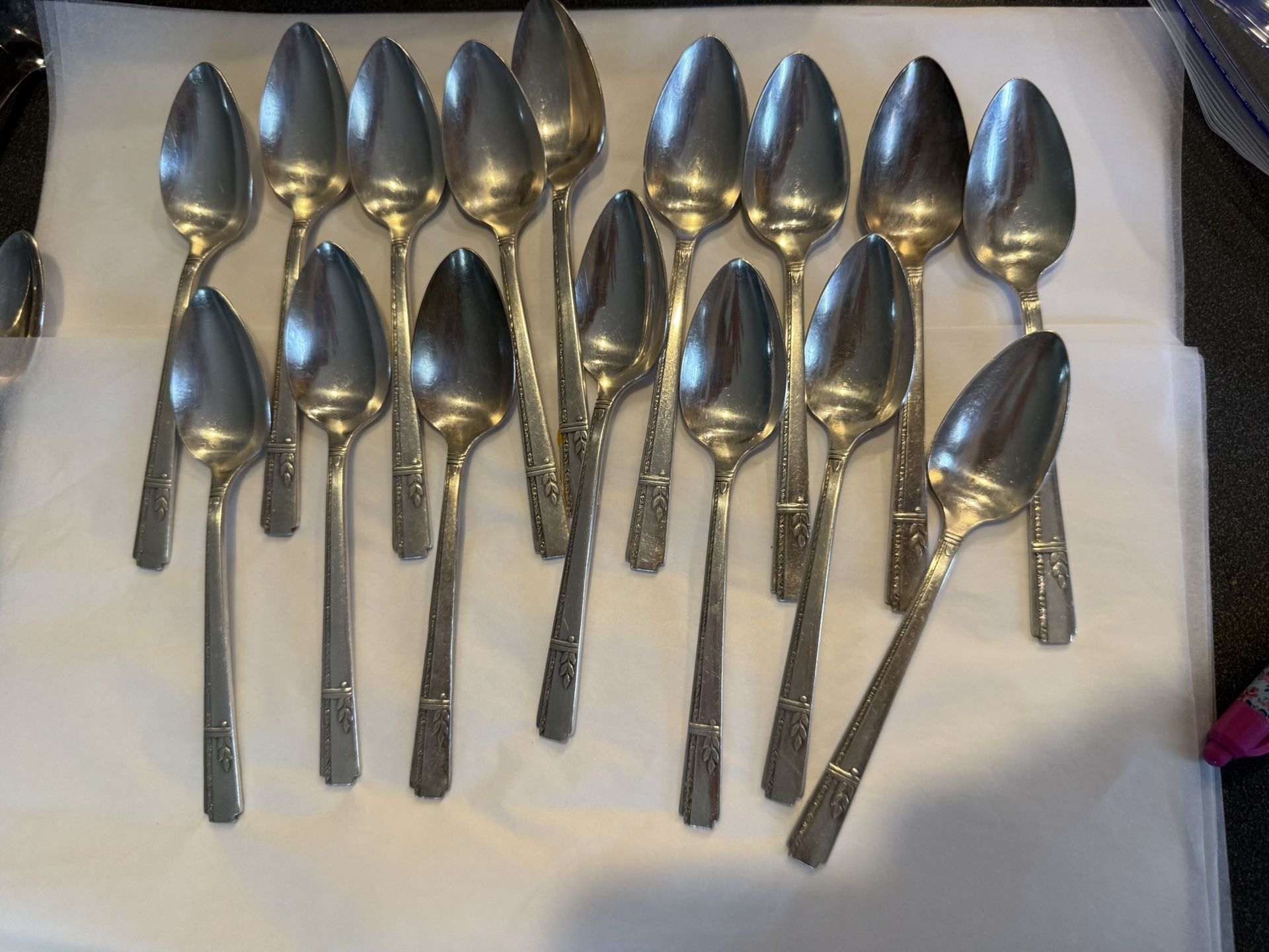 Vintage lot heirloom stainless spoons kitchenware