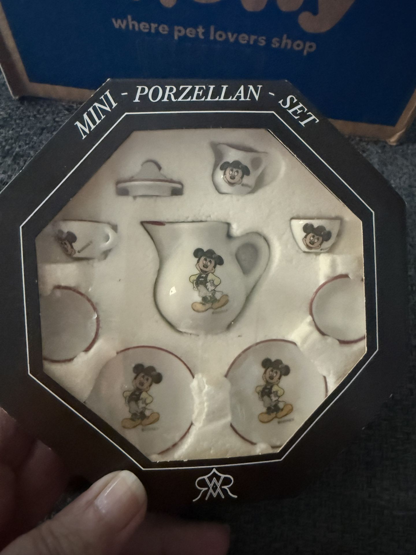 Mickey Mouse Miniature Porcelain Tea set