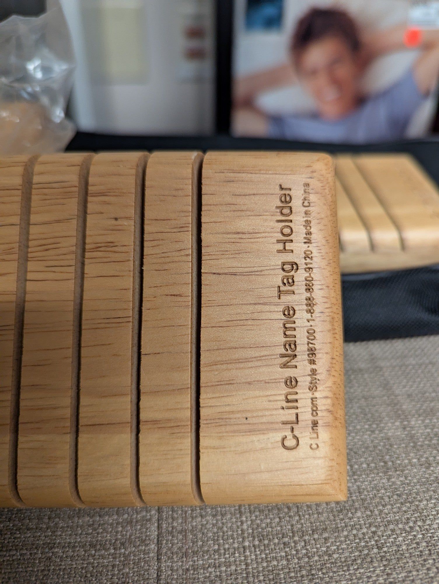 C-Line Wooden Name Tag Holders (Set of 3)