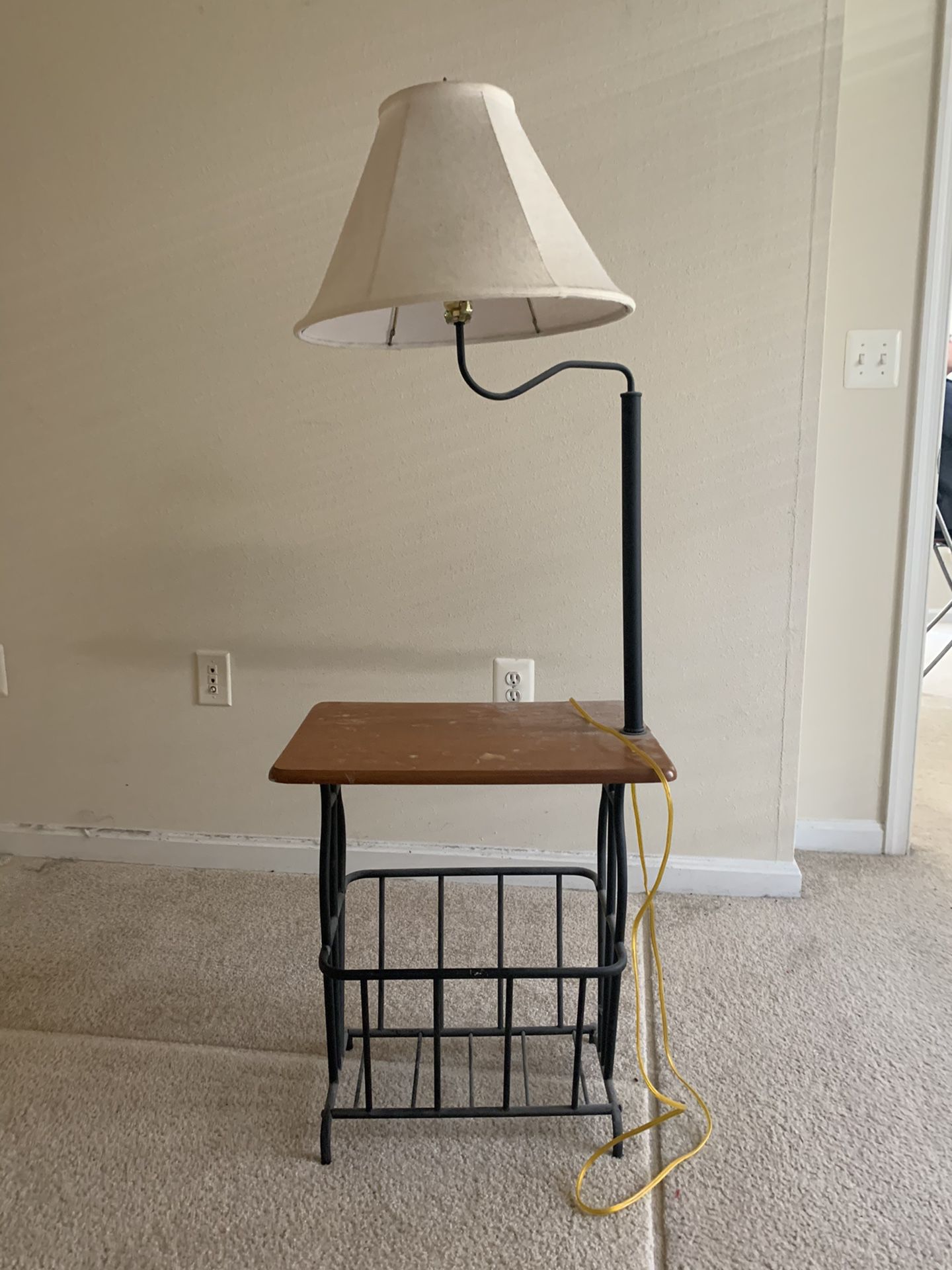 Bedside table and lamp two in one
