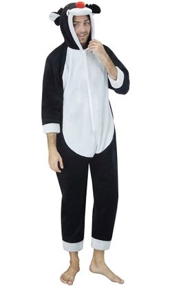 Men's Fleece Pajamas Christmas Pajamas for Men, Pajama Set and Men's Holiday Jumpsuit One-Piece Pj Set Size medium