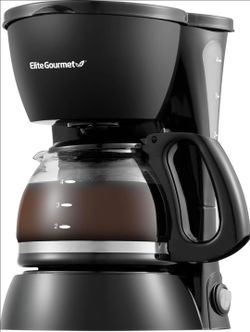 Elite Gourmet EHC4128 Automatic 4-Cup Brew & Drip Coffee Maker with Pause N Serve, Glass Carafe, Reusable Filter, On/Off Switch, Keep Warm, Water Leve