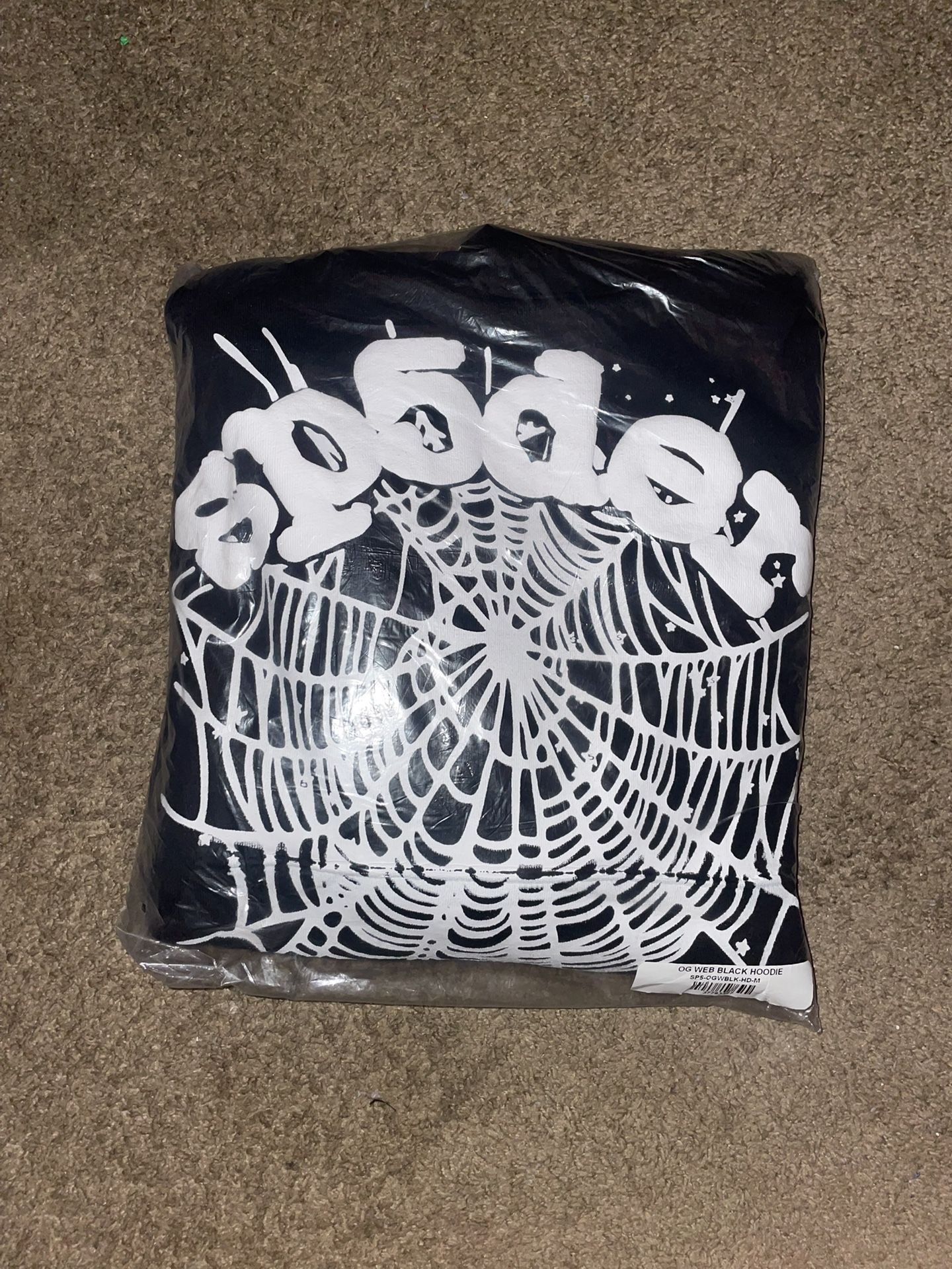 OG Black Web Sp5der Hoodie (M)