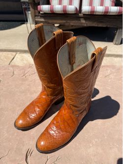 Tony Lama El Rey vintage alligator cowboy boots size 9 1/2 EE