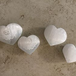 Selenite Heart 