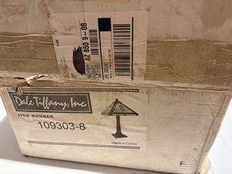 Dale Tiffany Mission Stained Glass Table Lamp Brand New Original Box 109303-8