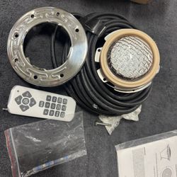 Led Pool Light AC 120V 100FT DY-PAR26-E112 6" White Color Pool Light FOR PARTS!