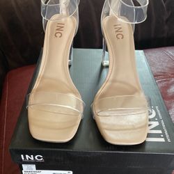 New! Women's Makenna Two-Piece Clear Vinyl Dress Sandals Size 8.5