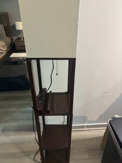 Floor Lamp with Built-In Shelves