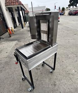 Trompo para tacos al pastor de acero inoxidable de ocho piedras de cerámica incluye manguera