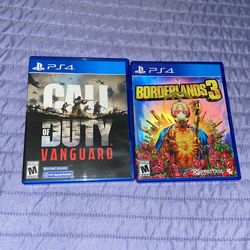 Ps4 games CoD Vanguard and Borderlands 3