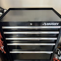 Husky 5 Drawer Rolling Toolbox - Black