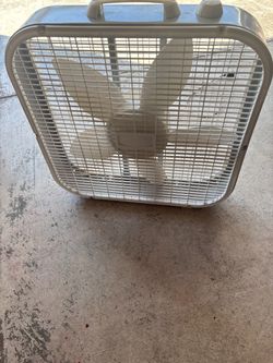 White Box Fan with Carry Handle