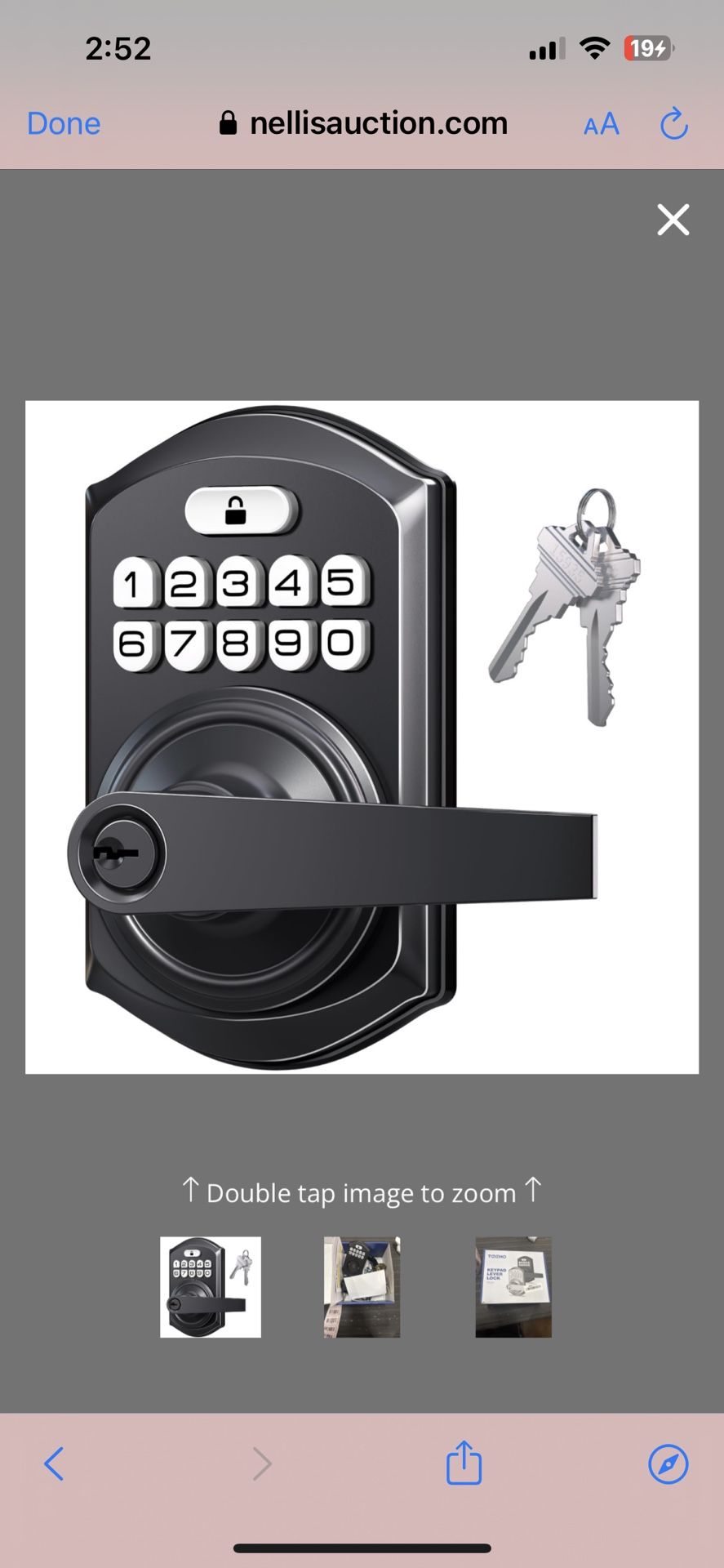 TEEHO TE004 Keyless Entry Keypad Door Lock With Handle - Smart Digital Electronic Lock For Interior Door With Anti-Peeping, Auto Lock & Passage Mode -