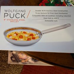 8 Inch Stainless Steel Skillet. New In Box