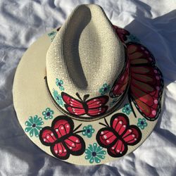 Woman’s Mexican Hand Painted Artisan Hat / Sombrero para Mujer Hecho a Mano