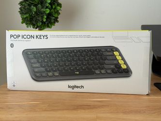 Logitech POP ICON Keys Wireless Bluetooth Keyboard - Graphite and Green