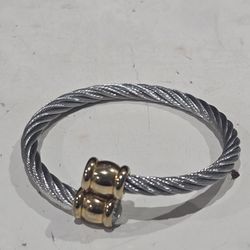 Stainless Steel Twisted Cable Bangle Bracelet