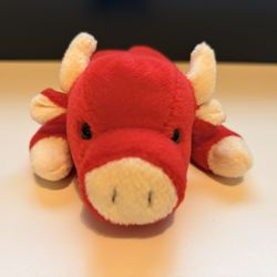 Ty Beanie Baby RARE Snort the Red Bull 1995