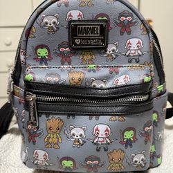 Loungefly Marvel Gaurdians of the Galaxy Kawaii Multicolor Print Mini Backpack