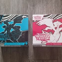 Pokémon Black Bolt and White Flare ETB Sealed BRAND NEW 