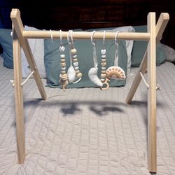 Wooden Foldable Baby Play Gym