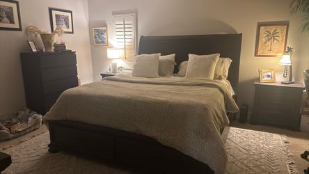 Cal king bedroom set rustic