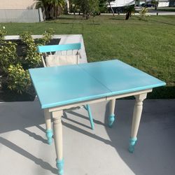 Refurbished Teenage Computer Desk/ Chair With Cushions Included 