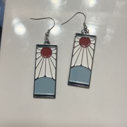 Tanjiro Demon Slayer Rising Sun Earrings 