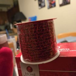 Red Glitter Mesh Ribbon 
