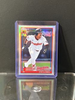 José Ramírez Topps Chrome 75th Anniversary Refractor Card