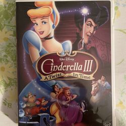 Cinderella 3 DVD Twist In Time Walt Disney 