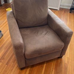 Italian Suede Leather Chair