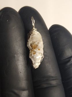 Sparkly Natural Geode Pendant (925)