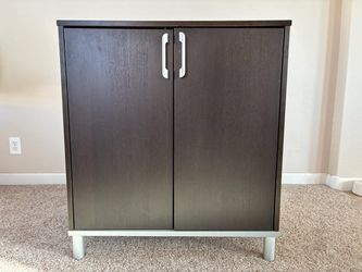 Ikea Dark Brown Two-Door Storage Cabinet