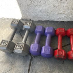 20  , 8 , 5 Lb Dumbbells 💪 