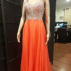 Gown Coral Color size Small.