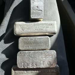 Vintage 10ozt Silver Bars 