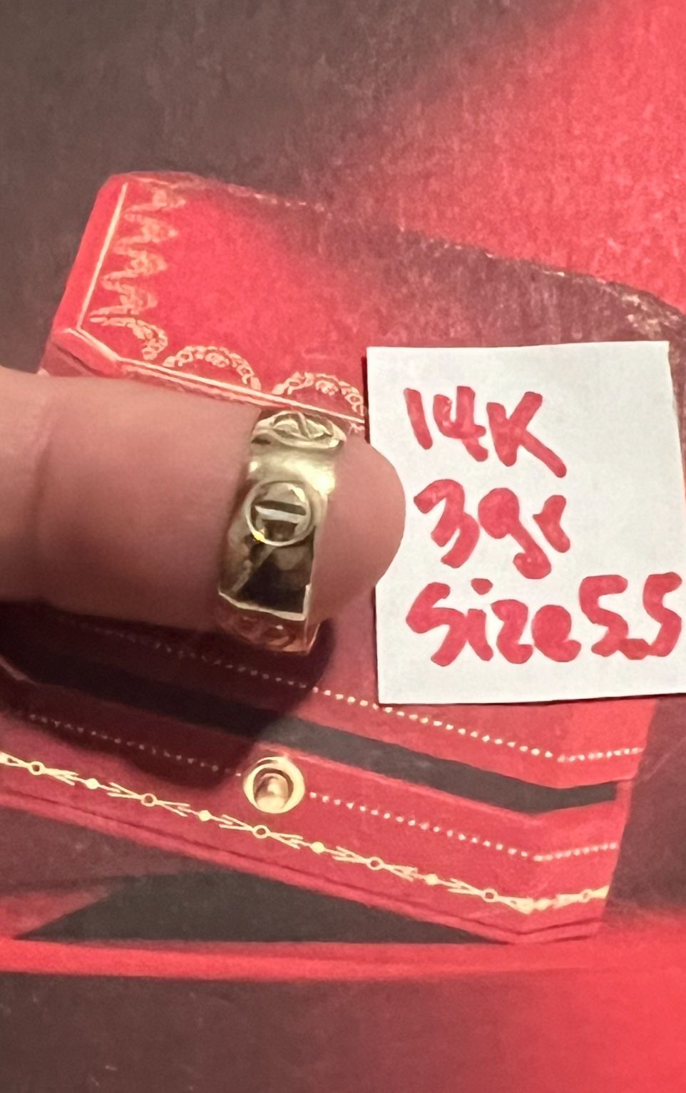 14K Solid Gold Love ❤️ Wedding Ring 3Gr Size 5.5