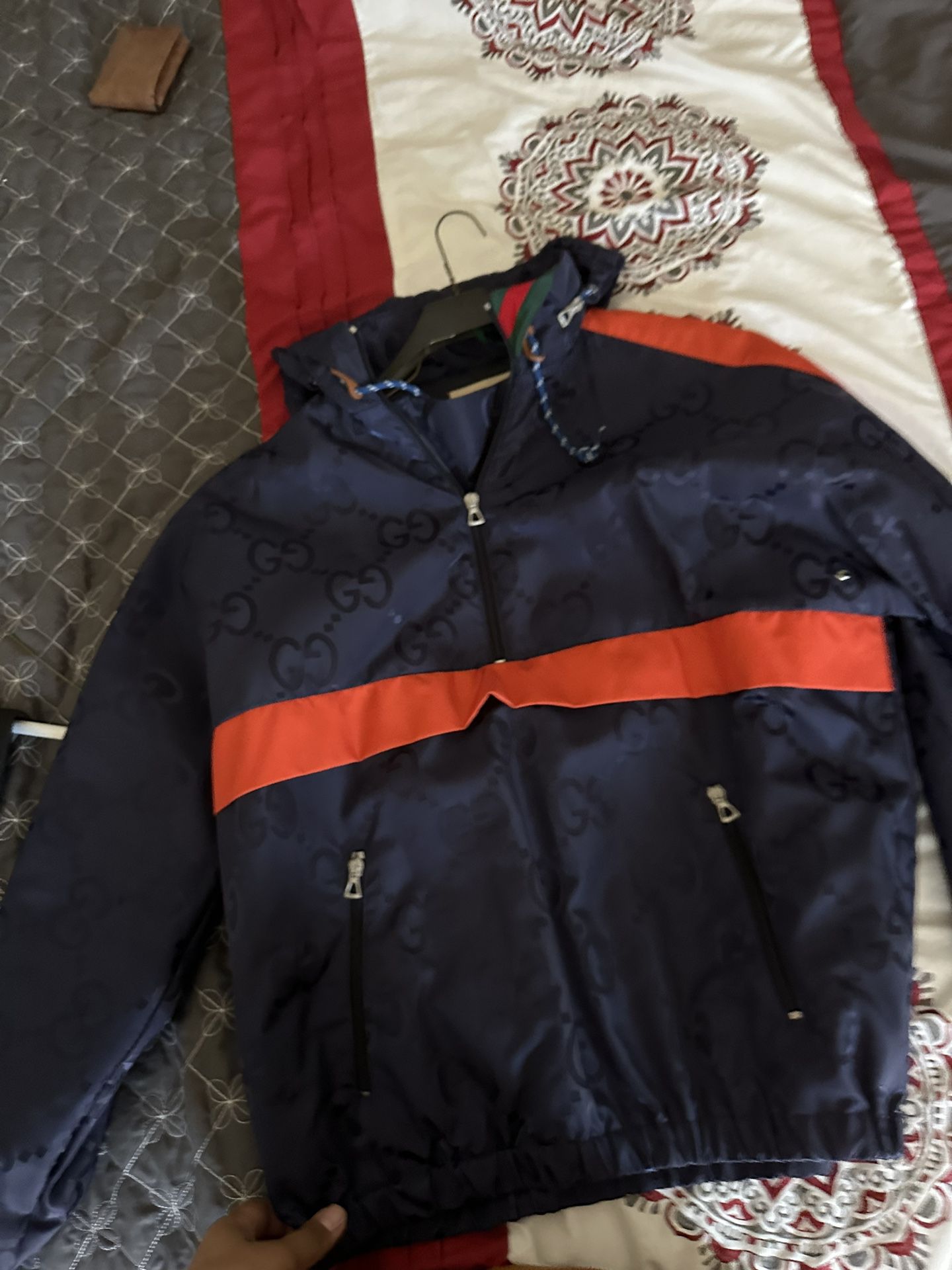 Gucci Nylon Blue Rain Jacket Size XL for Sale in Phoenix, AZ -