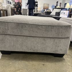 Gray Fabric Ottoman – Brand New!