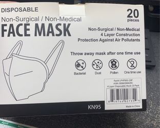 Kn95 White 20 Pk Face masks