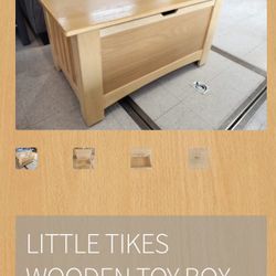 LITTLE TIKES WOODEN TOY BOX