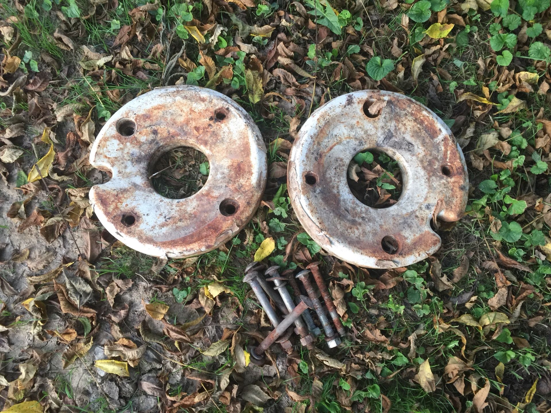 Vintage Sears Cast Iron Garden Tractor Wheel Weights