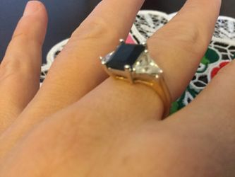 Gold Jewelry 👑💍💙 Classy Lady's Ring Size #5