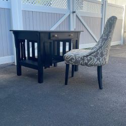Refurbished Antique Desk With Chair