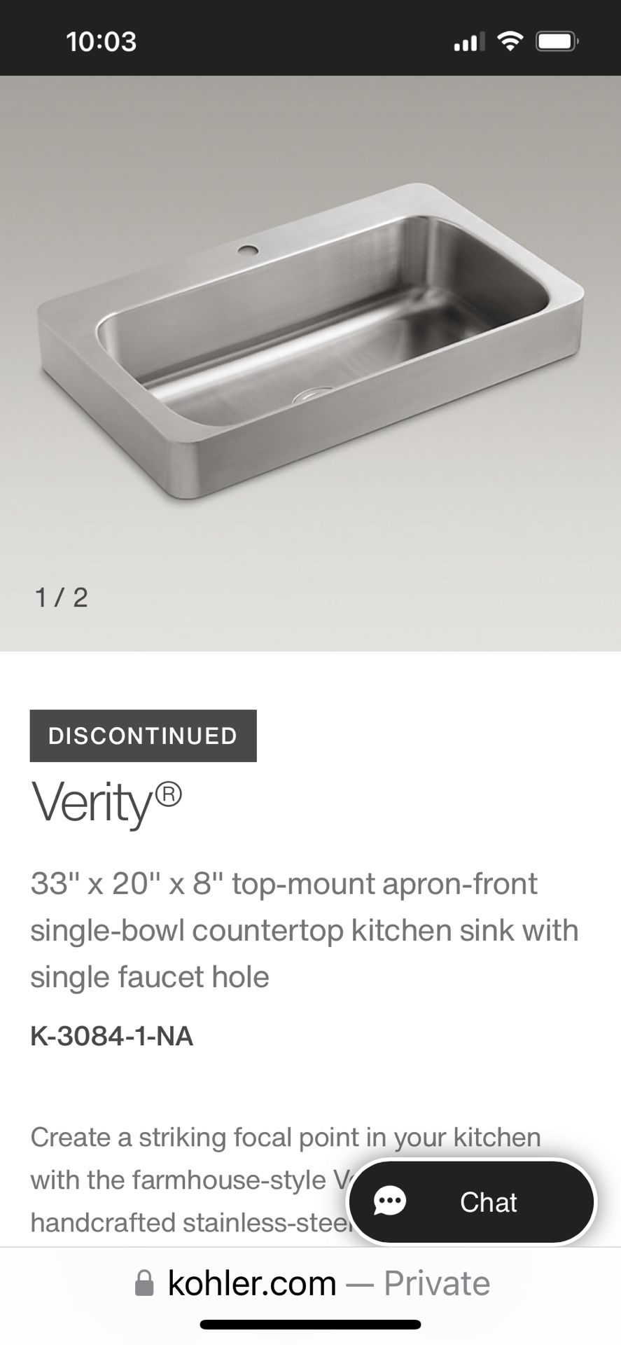 Kohler Farm Sink